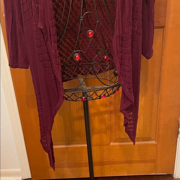 🐟🐟🐟BOGOHO 🐟🐟🐟Women's Burgundy Sweater Cardigan-XL - Picture 3 of 11